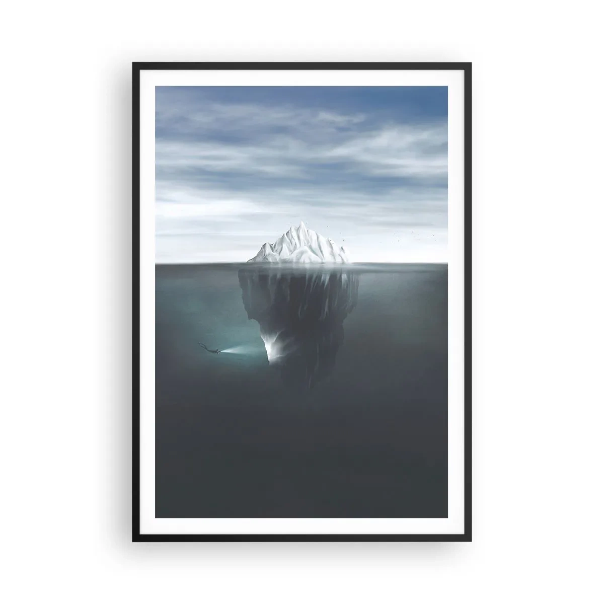 Poster în ramă neagră - Un mister subacvatic - 70x100 cm