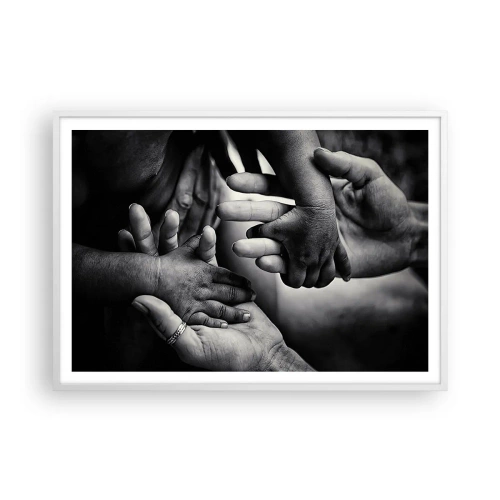 Poster în ramă albă - A fi om - 100x70 cm