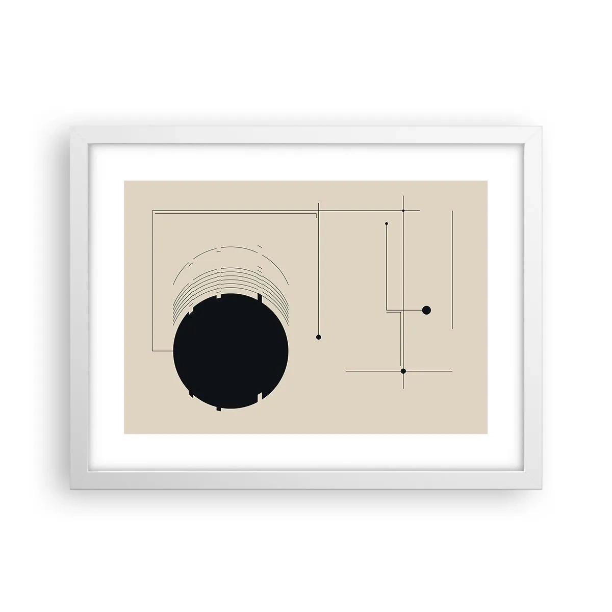 Poster în ramă albă - Compoziție flexibilă și dinamică - 40x30 cm