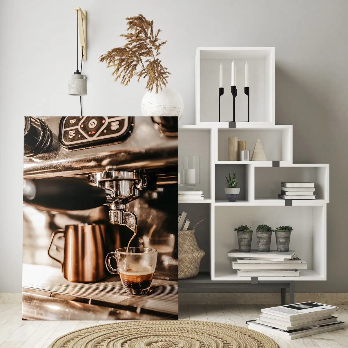 Tablou pe sticlă - Strălucirea cafelei - 70x100 cm