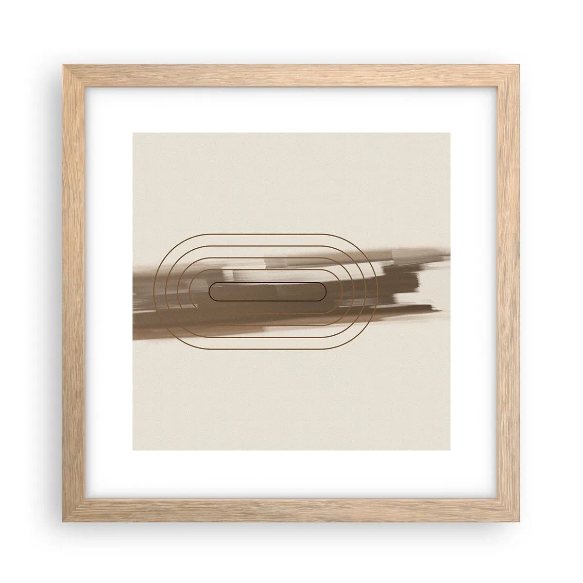 Poster în ramă de stejar deschis - O adiere de gri - 30x30 cm