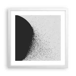 Poster în ramă albă - Mișcarea particulelor - 40x40 cm