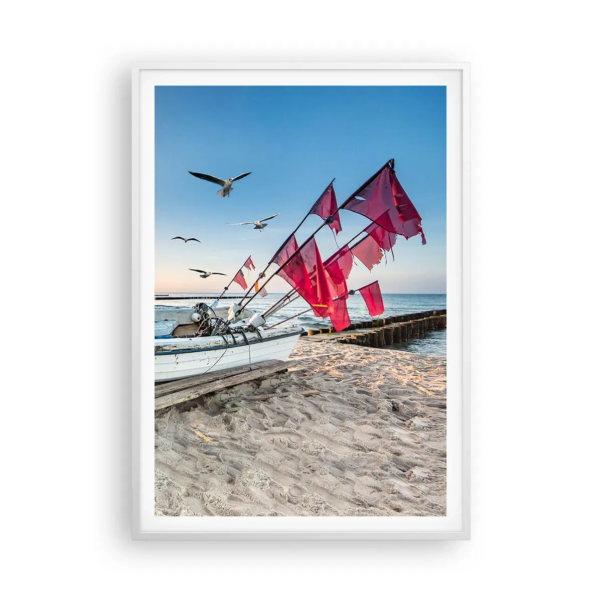 Poster în ramă albă - O odihnă binemeritată - 70x100 cm