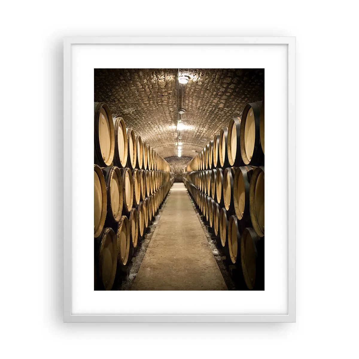 Poster în ramă albă - În pivniță de vin - 40x50 cm