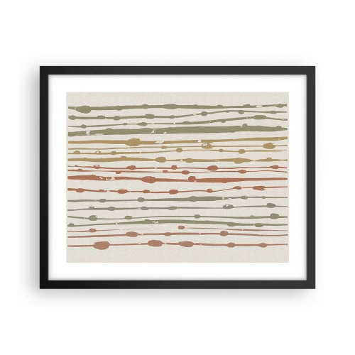 Poster în ramă neagră - Notația culorilor muzicale - 50x40 cm