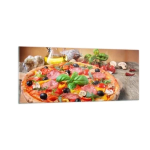 Tablou pe sticlă - Cu o adevărată aromă italiană - 100x40 cm