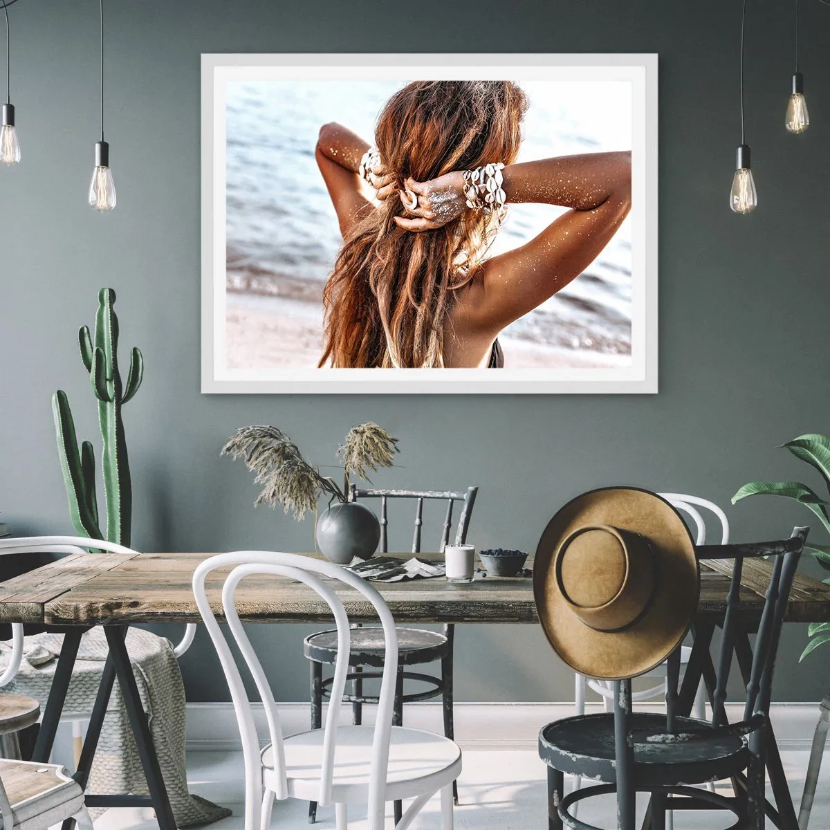 Poster în ramă albă - Sora apei și a soarelui - 50x40 cm