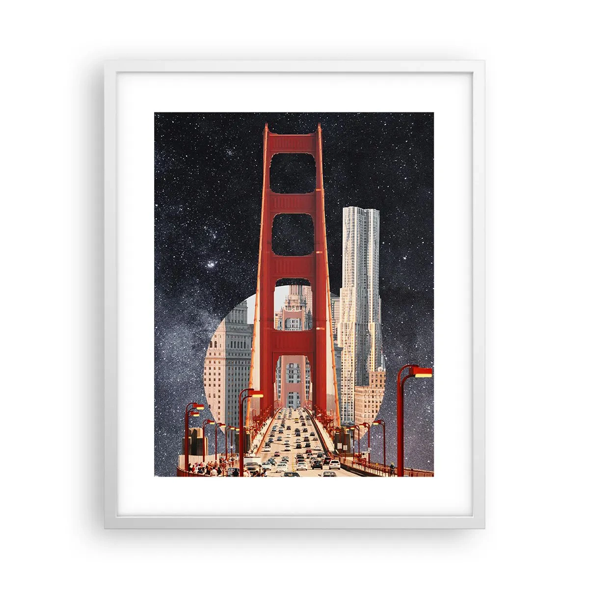 Poster în ramă albă - Întotdeauna în centru - 40x50 cm