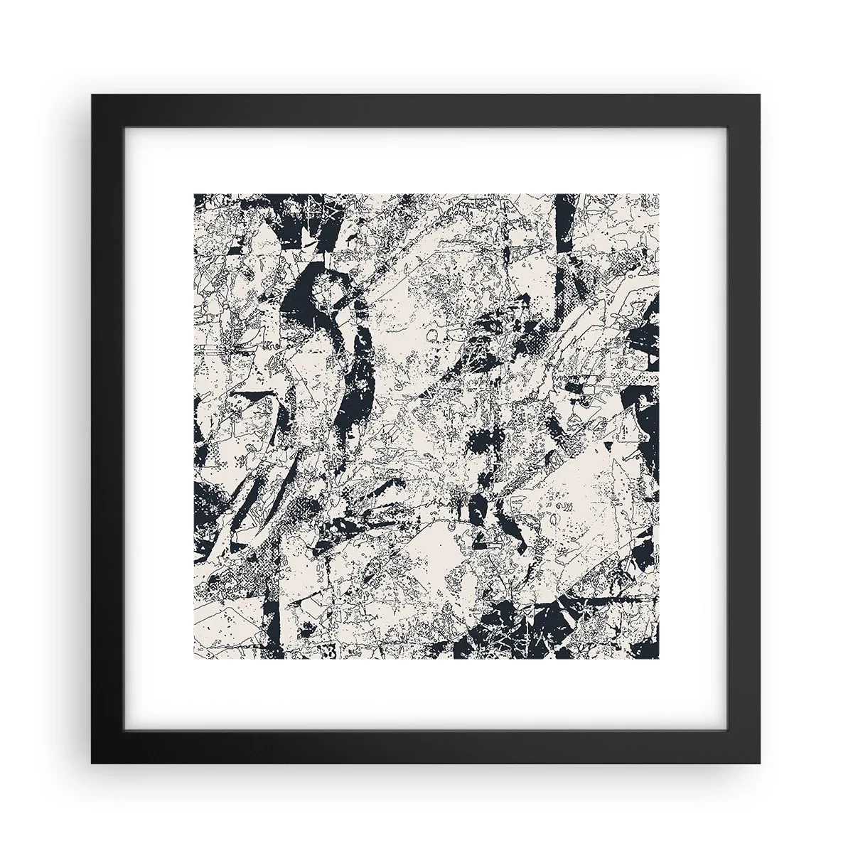 Poster în ramă neagră - Întrepătrunderea contrariilor - 30x30 cm