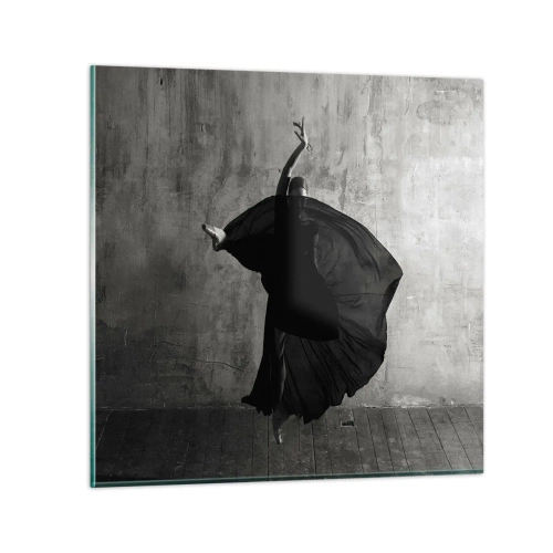 Tablou pe sticlă - Un pas pasional - 40x40 cm