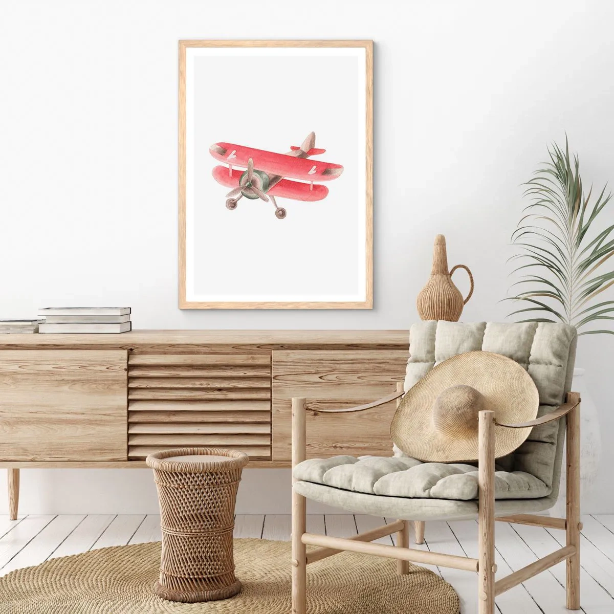 Poster în ramă de stejar deschis - Gata pentru zboruri la mare înălțime - 40x50 cm