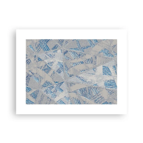 Poster - Într-un labirint de gri-albastru - 40x30 cm