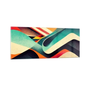 Tablou pe sticlă - Compoziție intensă - 100x40 cm