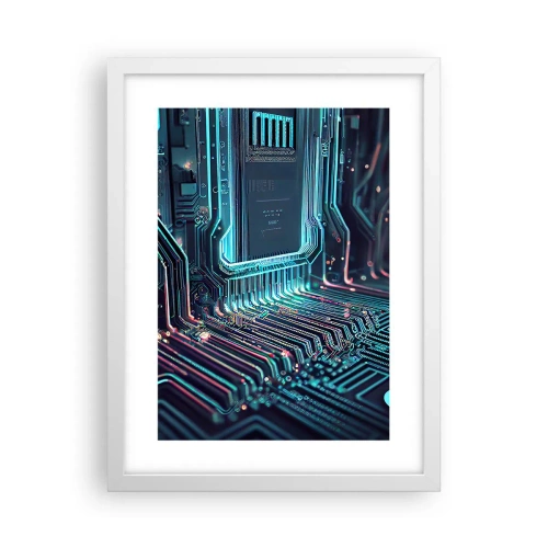 Poster în ramă albă - Iată la ce mă gândesc... - 30x40 cm