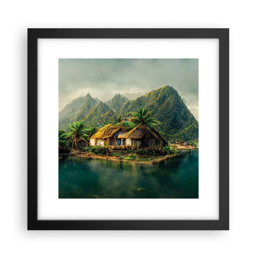 Poster în ramă neagră - Paradisul tropical - 30x30 cm