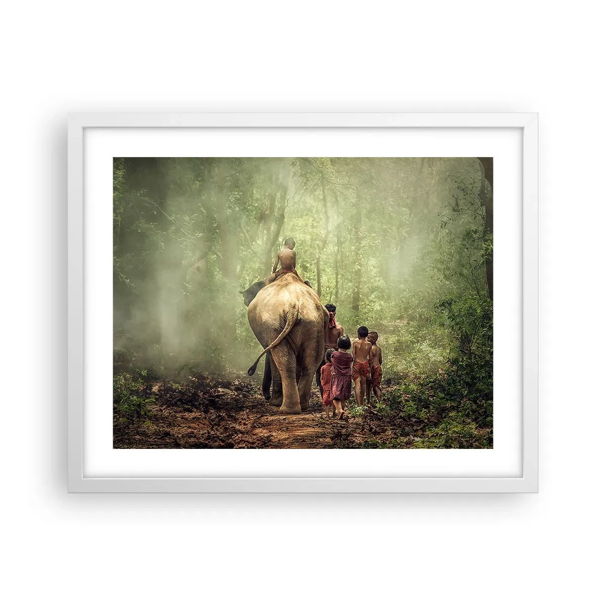 Poster în ramă albă - Noua Carte a Junglei - 50x40 cm