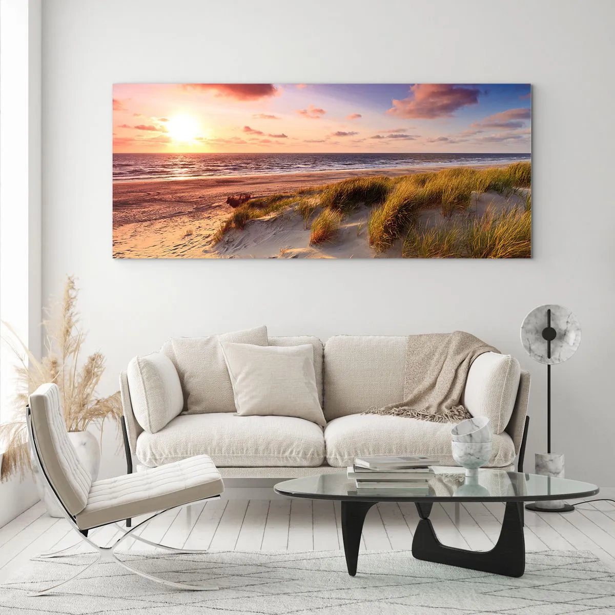 Tablou pe sticlă - Deja aerul de vară miroase - 100x40 cm