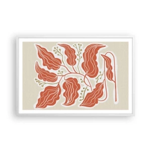 Poster în ramă albă - Folk și coral - 91x61 cm