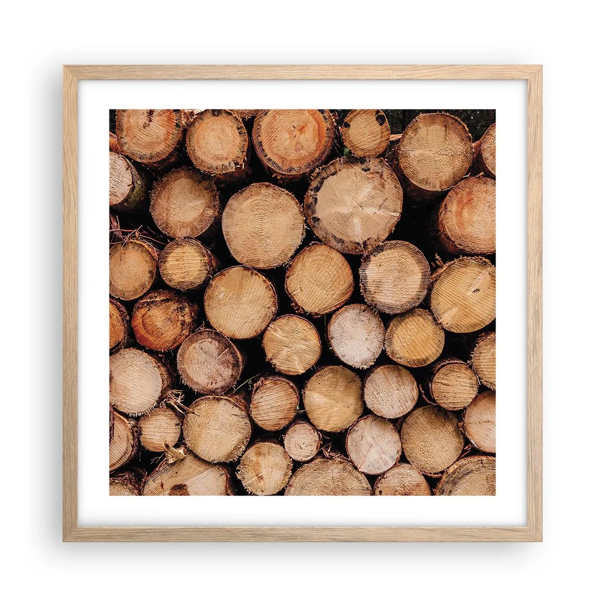 Poster în ramă de stejar deschis - Un nou început - 50x50 cm