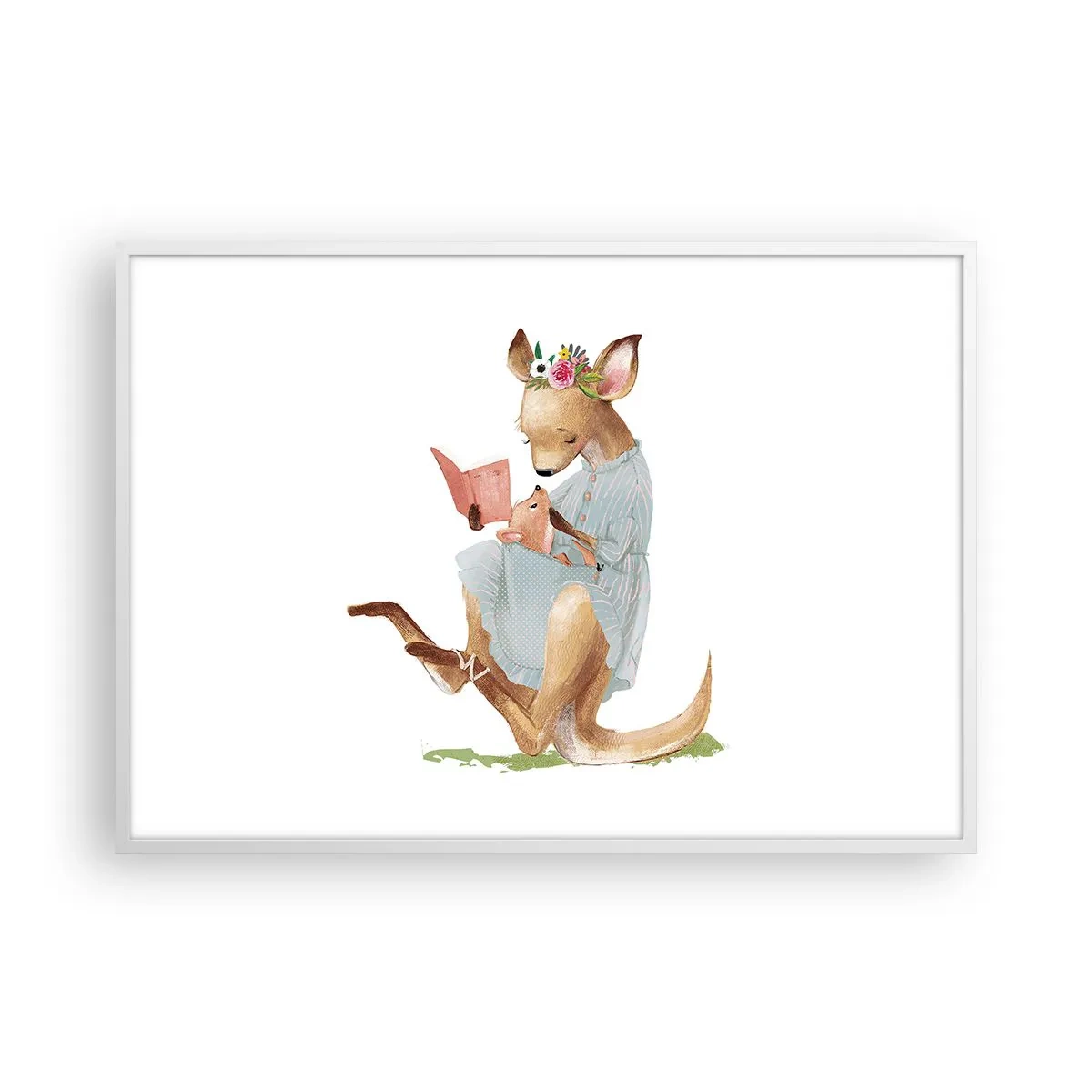 Poster în ramă albă - Citește-mi, mamă - 100x70 cm