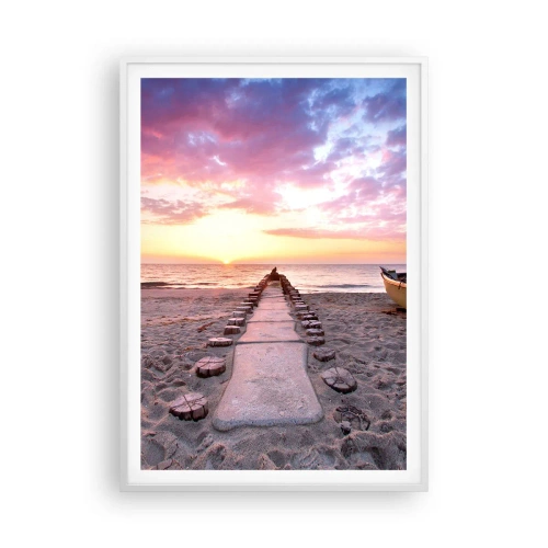 Poster în ramă albă - Un moment de experiență profundă - 70x100 cm