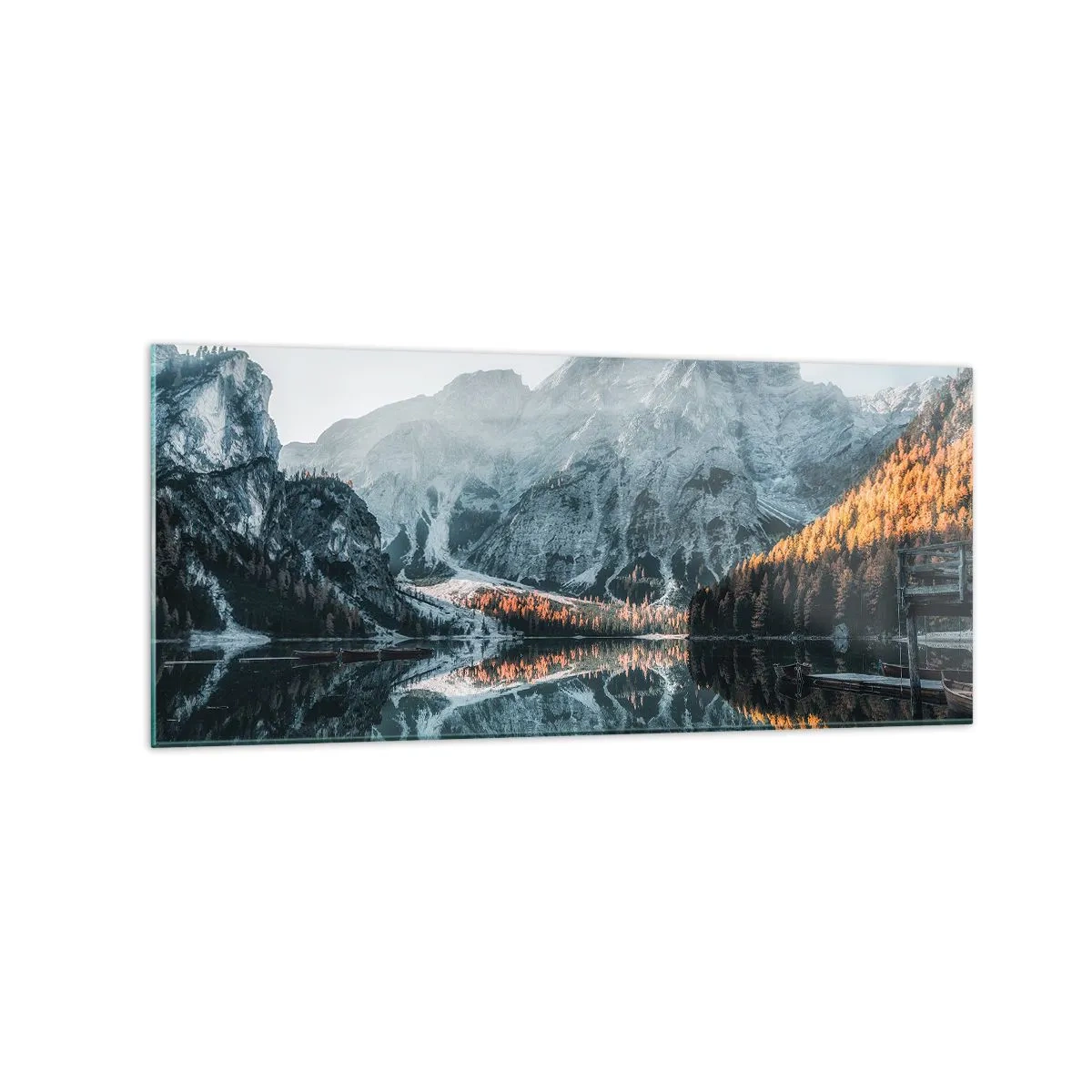 Tablou pe sticlă - Peisaj în oglindă - 120x50 cm