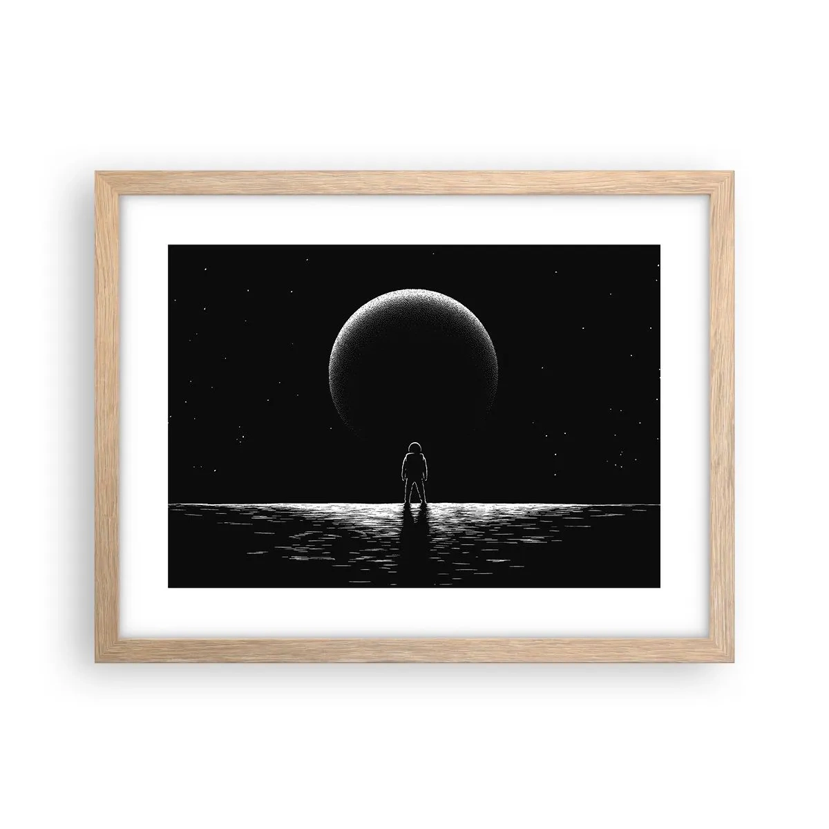 Poster în ramă de stejar deschis - Față în față - 40x30 cm