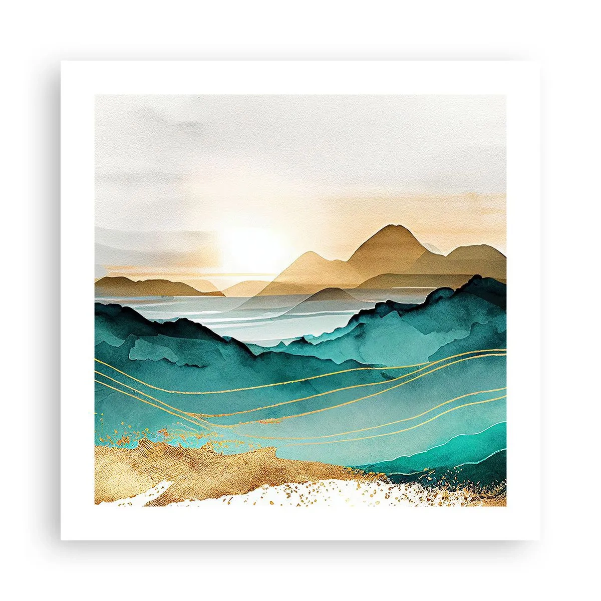 Poster - La limita abstracției - peisaj - 50x50 cm