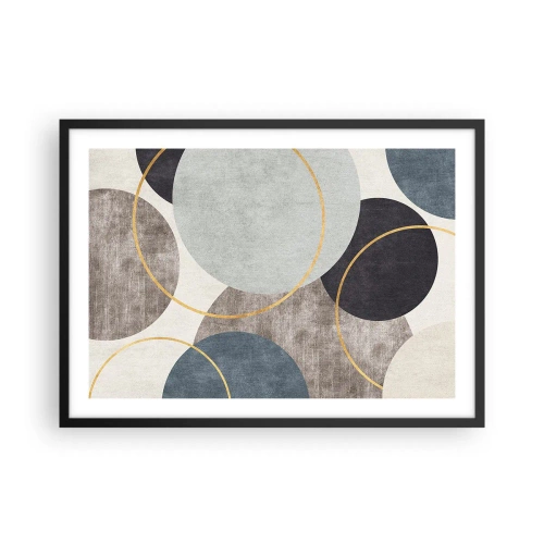 Poster în ramă neagră - Roată cu roată - 70x50 cm