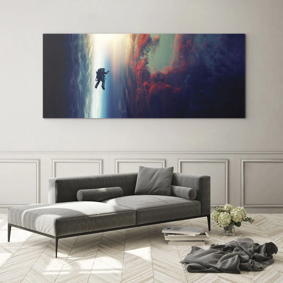 Tablou pe sticlă - Provocând universul - 120x50 cm