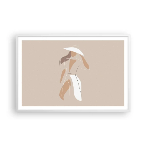 Poster în ramă albă - Moda este distractivă - 91x61 cm