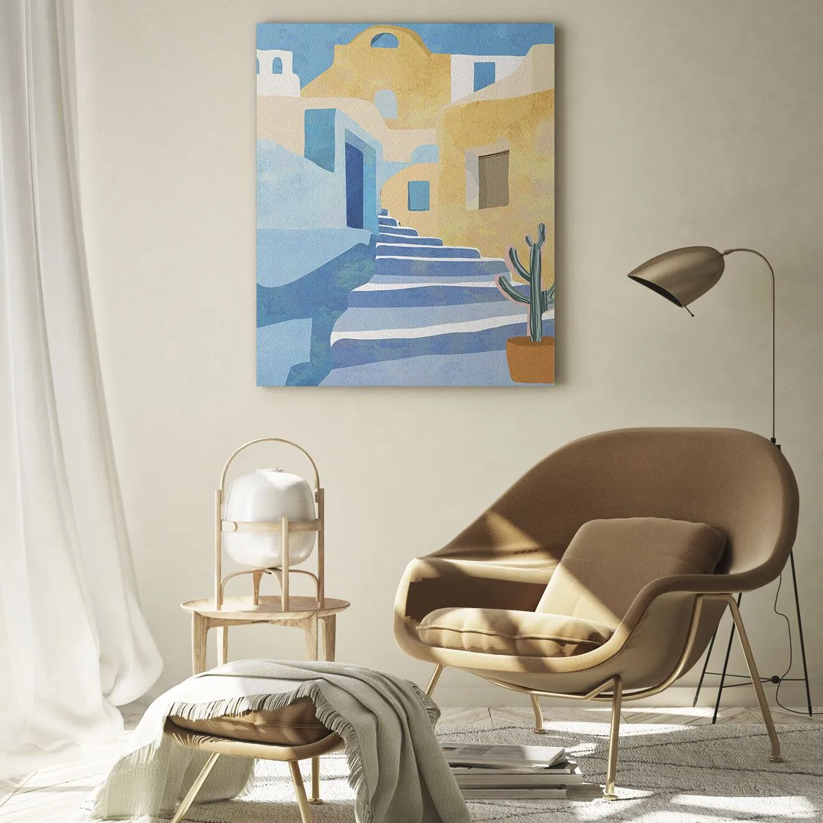 Tablou pe sticlă - O zi într-un oraș arab - 50x70 cm