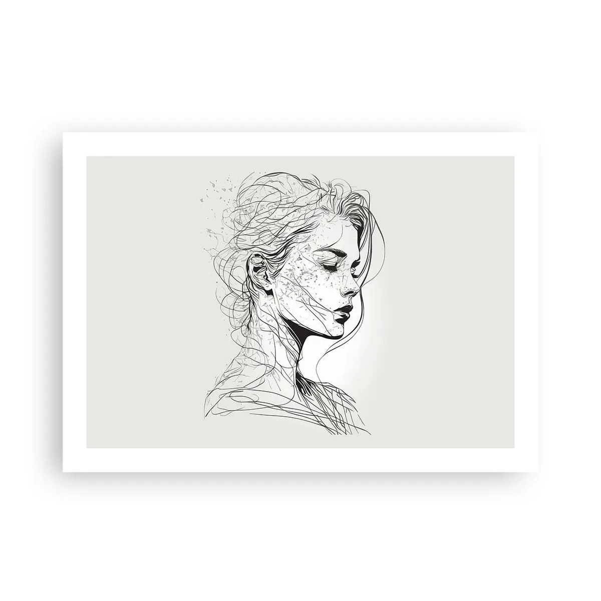 Poster - Desenată cu linii - 70x50 cm