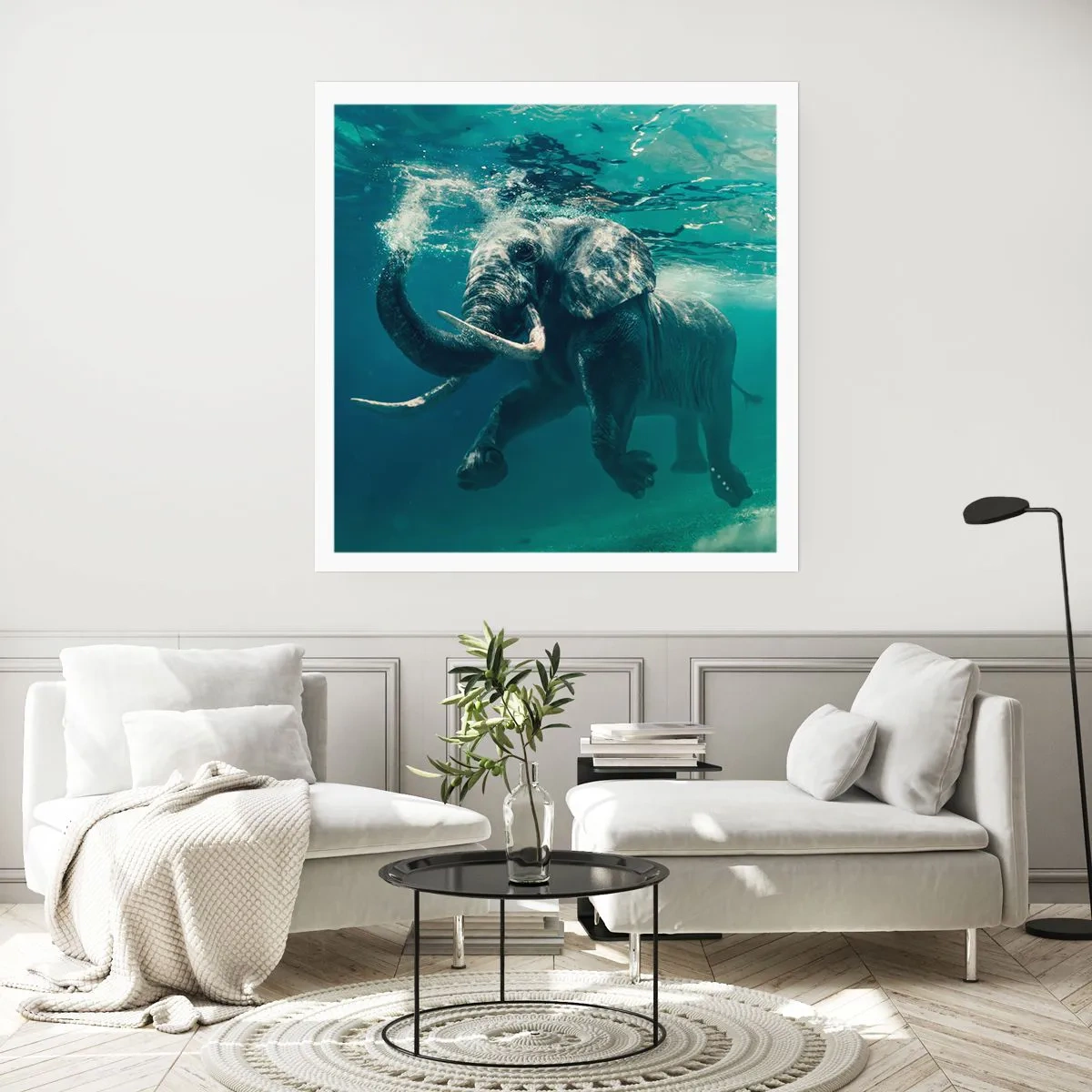 Poster - Tuturor le place să înoate - 40x40 cm