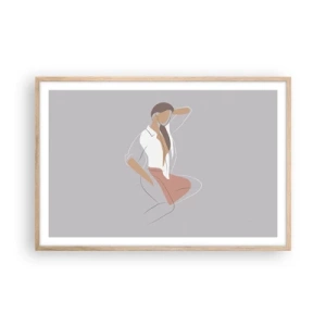 Poster în ramă de stejar deschis - Schiță de farmec - 91x61 cm