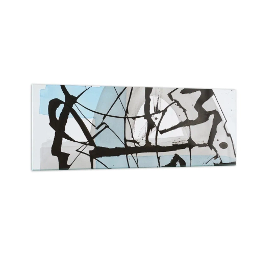 Tablou pe sticlă - Cu toate acestea, albastru - 140x50 cm