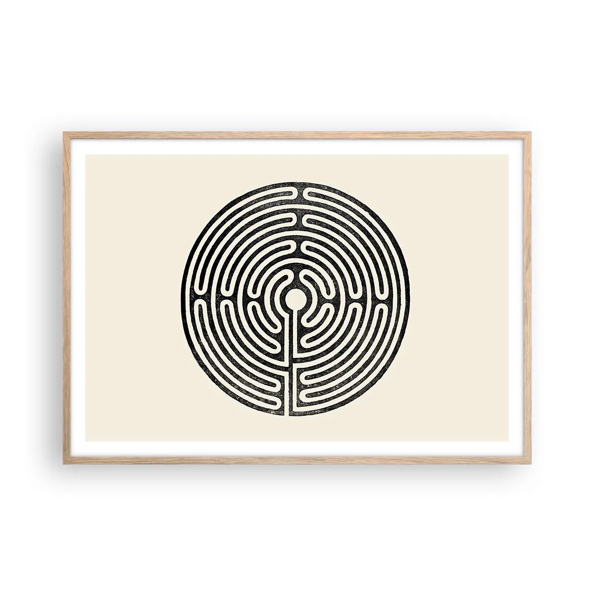 Poster în ramă de stejar deschis - Ordine secretă - 100x70 cm