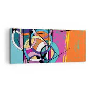 Tablou pe pânză - Roată cu roată - 100x40 cm