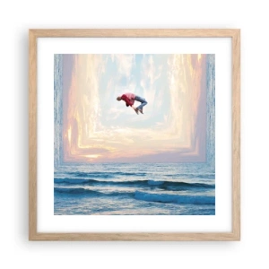 Poster în ramă de stejar deschis - Spre o altă dimensiune - 40x40 cm