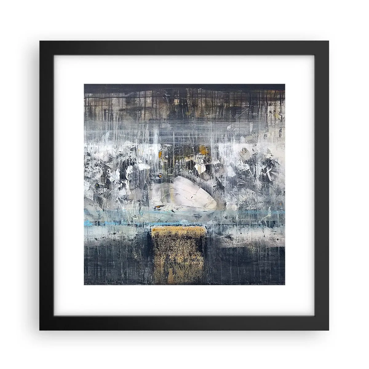 Poster în ramă neagră - Ca pe gheață, ca pe asfalt - 30x30 cm