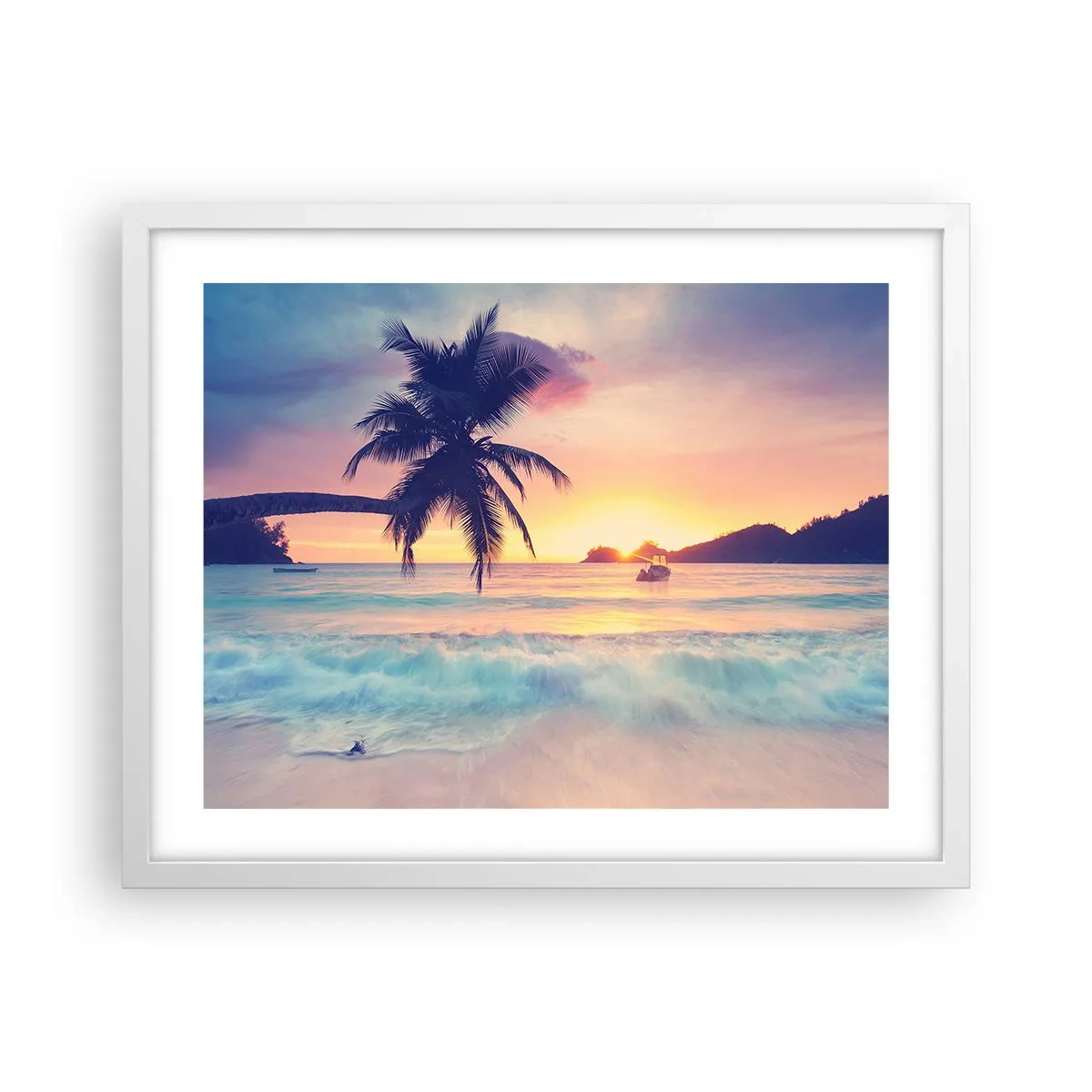 Poster în ramă albă - O seară în golf - 50x40 cm