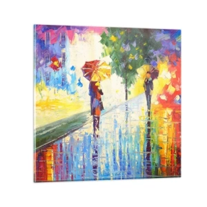 Tablou pe sticlă - Și totul este clar - 40x40 cm