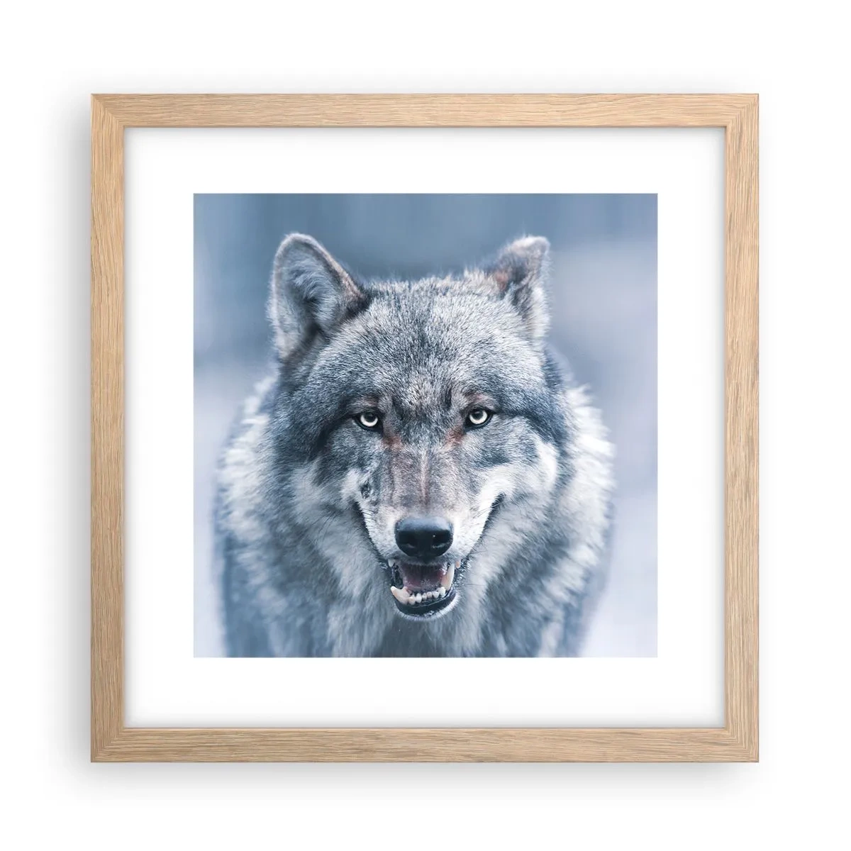 Poster în ramă de stejar deschis - Accepți provocarea? - 30x30 cm