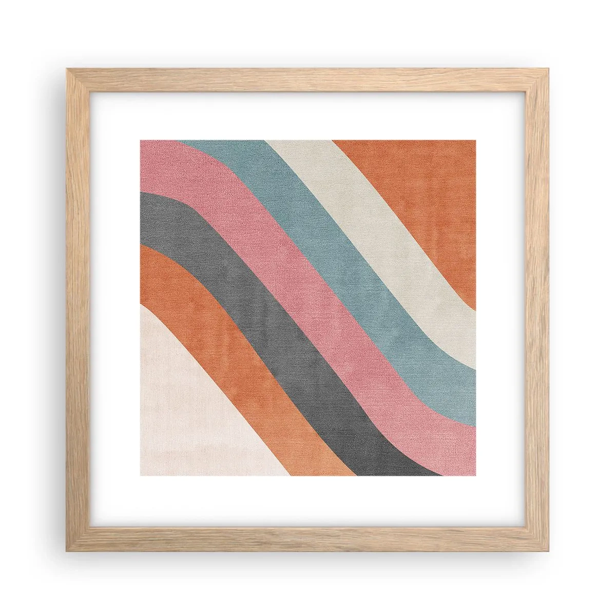 Poster în ramă de stejar deschis - Compoziție diagonală - mișcare - 30x30 cm