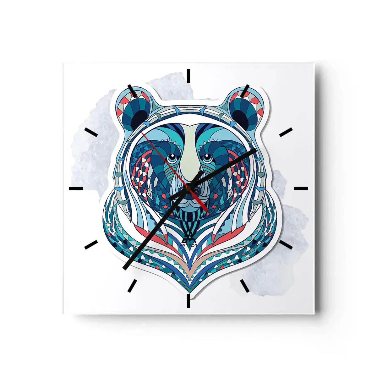 Ceas de perete - Ceas pe sticlă - Trăiască Groenlanda! - 30x30 cm