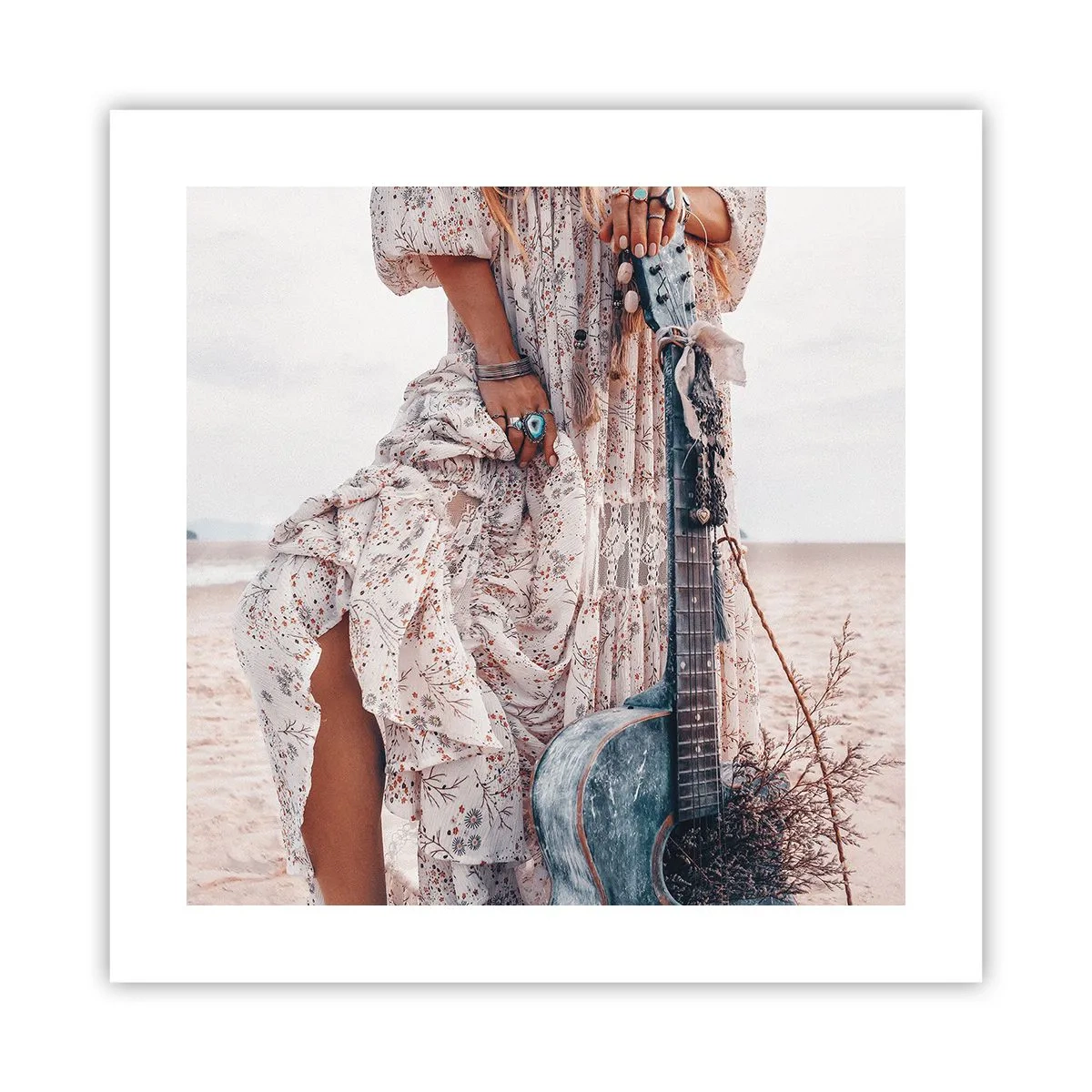 Poster - Hippie pe drum - 40x40 cm