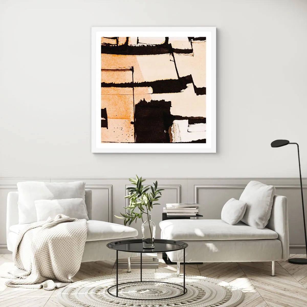 Poster în ramă albă - Cu toate acestea, ordinea - 50x50 cm