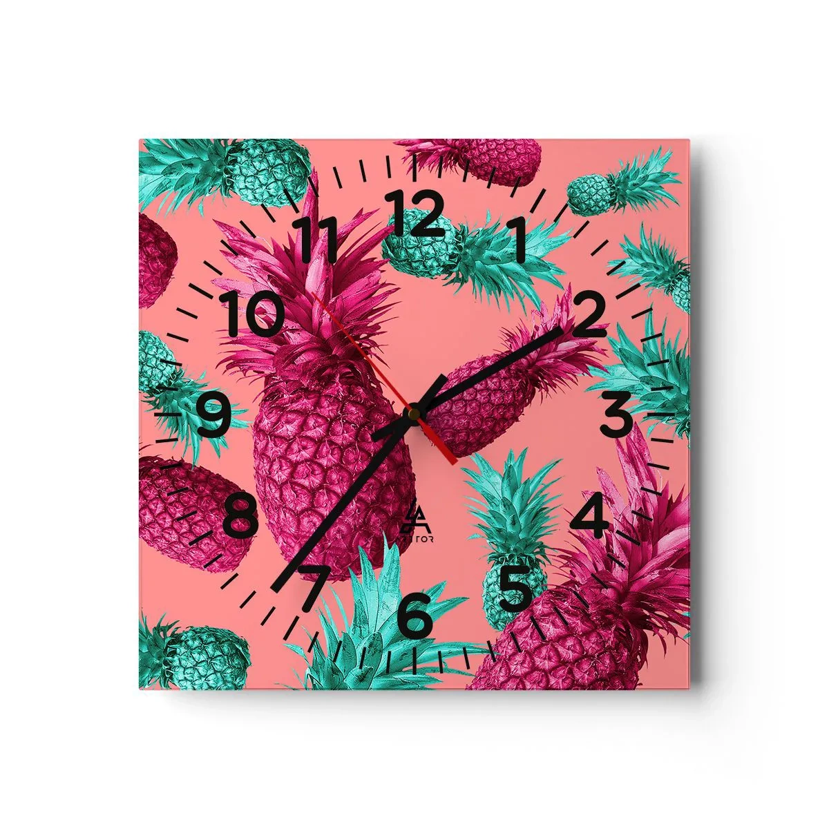 Ceas de perete - Ceas pe sticlă - Libertatea e dulce - 30x30 cm