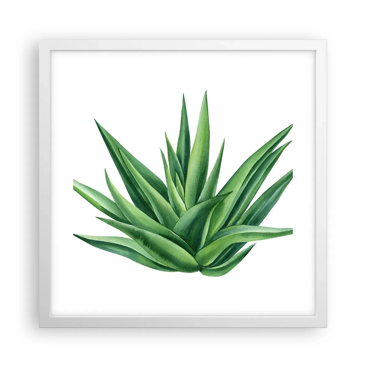 Poster în ramă albă - Verde - putere - viață - 40x40 cm