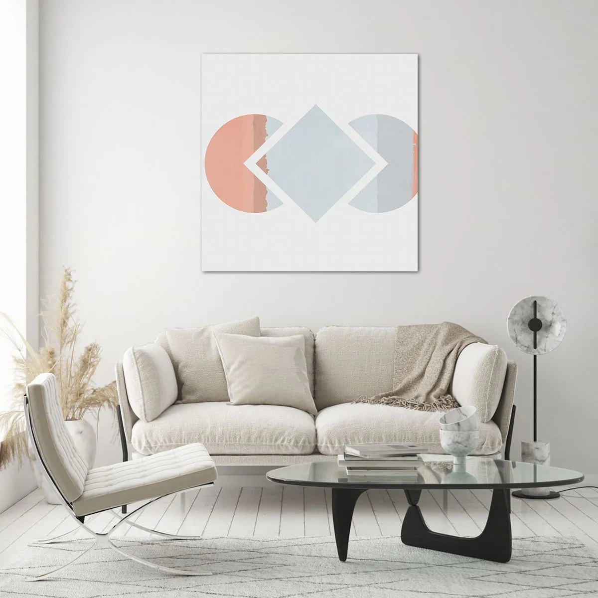 Tablou pe sticlă - Situația este clară - 70x70 cm